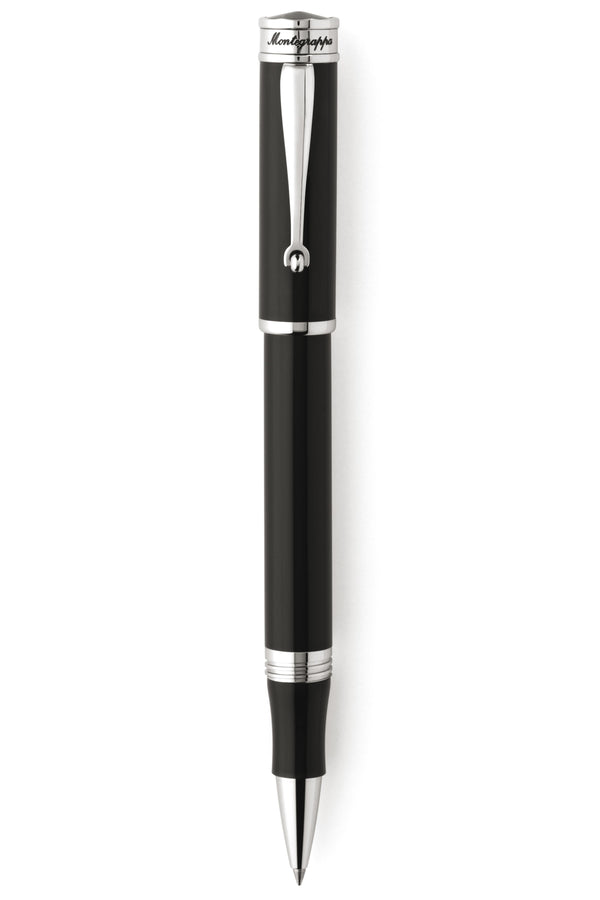 Ducale Rollerball Pen - Black with Palladium Plating