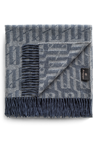 بطانية كشمير متناظرة الألوان، زرقاء