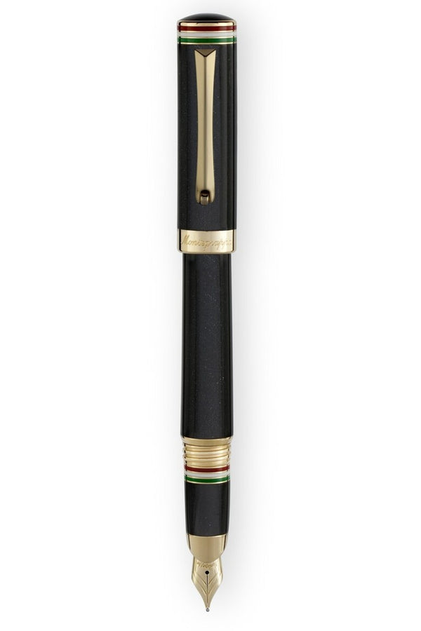 Italia Fountain Pen, Yellow Gold pl. & Black,