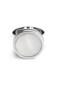 Purezza Cufflinks, IP Palladium & Mother-of-Pearl Inlay