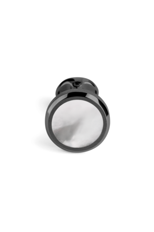 Lithos Cufflinks, IP Ultra Black & Mother-of-Pearl Inlay