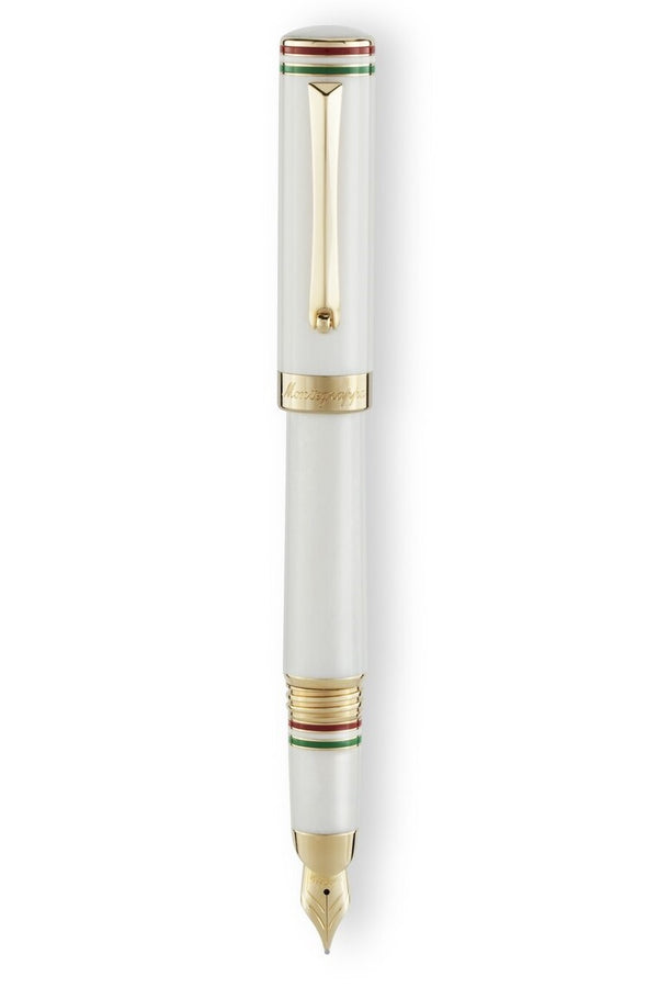 Italia Fountain Pen, Yellow Gold pl. & White,