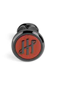 Materica Cufflinks, IP Ultra Black & Red Jasper Inlay