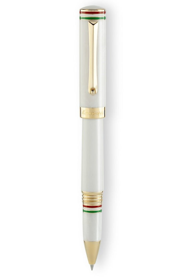 Italia Rollerball Pen, Yellow Gold pl. & White