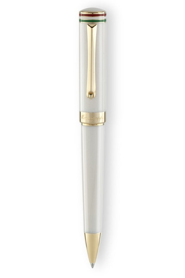 Italia Ballpoint Pen, Yellow Gold pl. & White