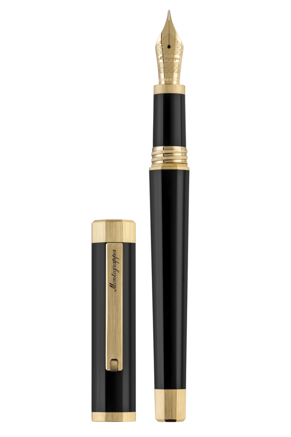 Otto Fountain Pen, Yellow Gold IP, Medium, 18K Gold Nib
