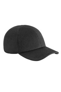 AMB-ITION Pure Cashmere Baseball Cap, Black