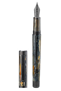 Zero Meteor Shower Fountain Pen, Ultra-Black Ruthenium