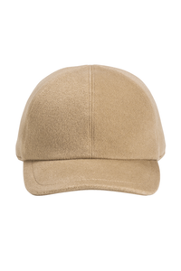 AMB-ITION Pure Cashmere Baseball Cap, Beige
