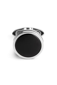 Purezza Cufflinks, IP Palladium & Onyx Inlay