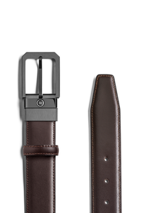 Montegrappa Signet reversible belt, Black/Brown, 35mm buckle, IP ultrablack