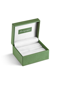 Lithos Cufflinks, IP Palladium & Malachite Inlay