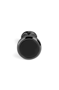 Lithos Cufflinks, IP Ultra Black & Obsidian Inlay