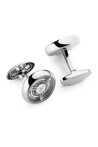 Tourbillon Cufflinks, IP Palladium & Preciosa crystals