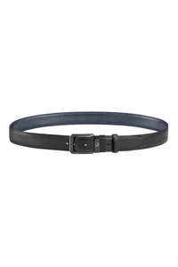 Montegrappa Signet reversible belt, Black/Blue, 35mm buckle, IP ultrablack