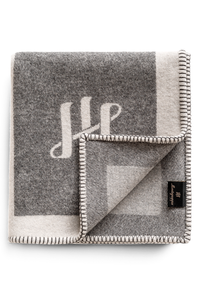 بطانية سكوديريا من الصوف البكر، رمادية