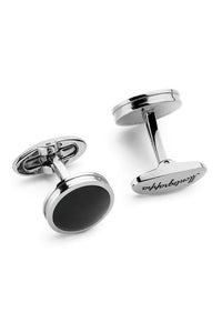 Purezza Cufflinks, IP Palladium & Onyx Inlay