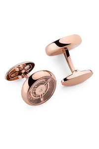 Tourbillon Plus Cufflinks, IP Rose Gold & Preciosa Crystals