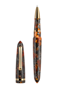 Venetia Plume Agate Gold Pl, Rollerball Pen