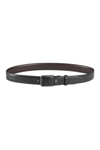 Montegrappa Signet reversible belt, Black/Brown, 35mm buckle, IP ultrablack