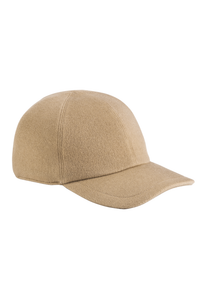 AMB-ITION Pure Cashmere Baseball Cap, Beige