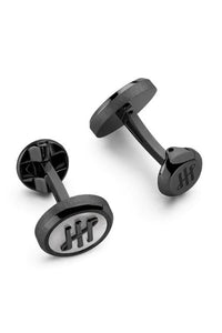 Materica Cufflinks, IP Ultra Black & Mother-of-Pearl Inlay