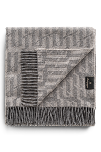 بطانية كشمير متناظرة الألوان، رمادية