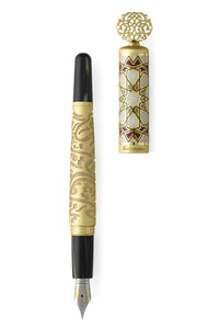 Calligraphy Gold Fountain Pen, Nib 18k Gold Medium