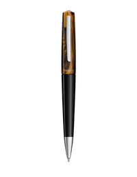 Tibaldi Chrome Yellow Resin Ballpoint Pen Stainless Steel Trim Infrangible