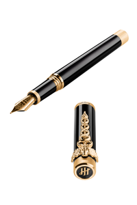 Zero Caduceus Fountain Pen, IP Yellow Gold, Nib Steel