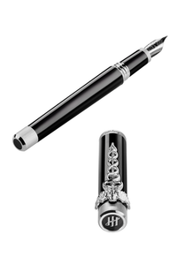 Zero Caduceus Fountain Pen, IP Palladium, Nib Steel