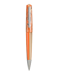 Tibaldi Ginger Beige Resin Ballpoint Pen Stainless Steel Trim Infrangible