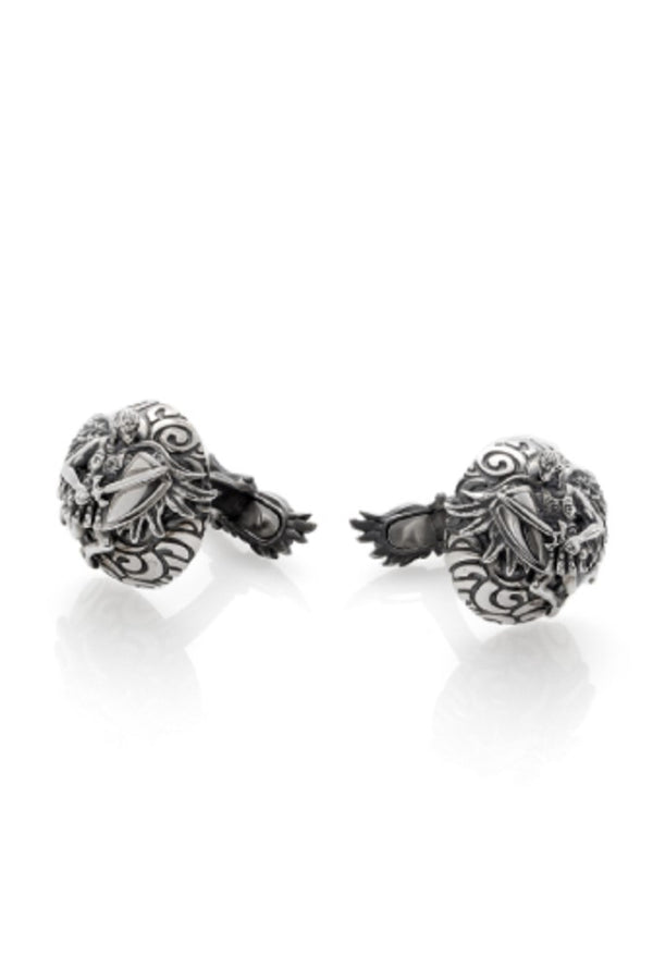 My Guardian Angel Cufflinks, Silver