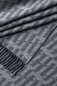 Ambigram Cashmere blanket, Blue