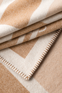 Scuderia Virgin wool blanket, Beige