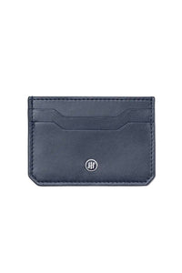 Small Credit Card Holder, 2+2 CC, Blue smooth leather