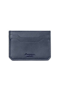 Small Credit Card Holder, 2+2 CC, Blue smooth leather
