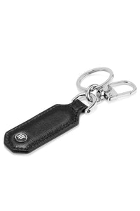Rectangular Keyring, Black Saffiano