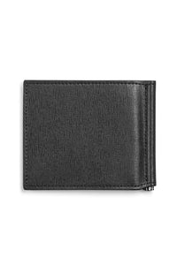 Money Clip Wallet, Black Saffiano