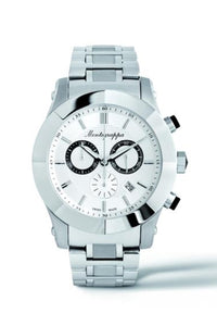 NeroUno Chronograph, Steel, Silver Dial, Steel Bracelet