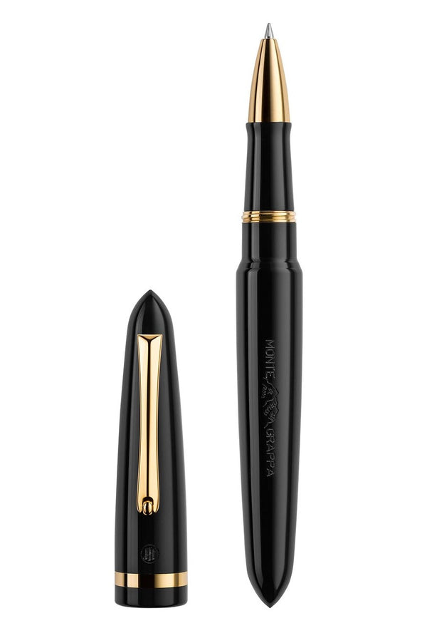 Venetia Black Gold Pl, Rollerball Pen