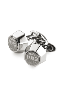 NeroUno 1912 Cufflinks, Steel,  Etched Inlay