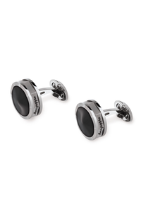 Nerouno Steel Cufflinks with Resin Inlay