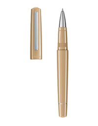 Tibaldi Nude Resin Rollerball Pen Stainless Steel Trim Infrangible