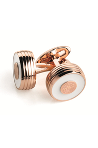 Piacere Cufflinks White and Rose Gold Color