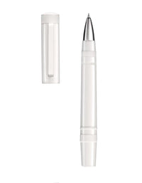 Tibaldi Powder White Resin Rollerball Pen Rubber Clip Perfecta