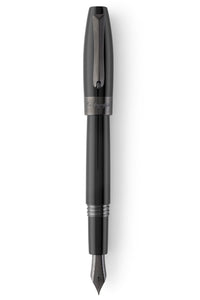 فورتونا, قلم حبر سائل - أسود مع تقليم معدني بندقي
