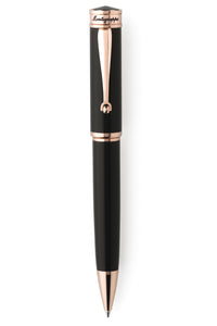 Ducale Ballpoint Pen - Black with Rose Gold Plating