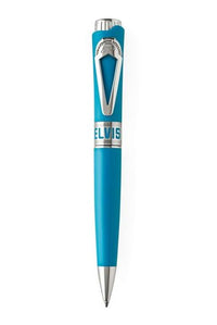 Elvis Presley Aqua Ballpoint Pen - Silver & Resin