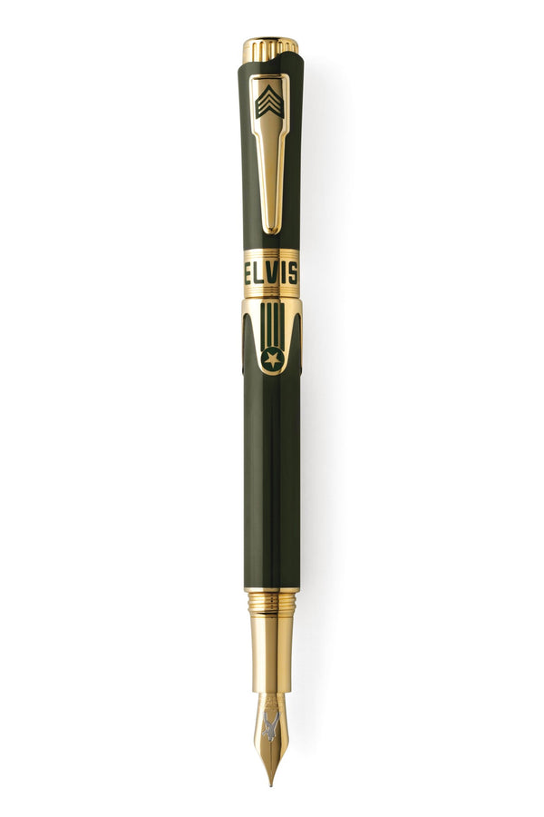 Elvis Presley Fountain Pen,  Green, Gold pl.